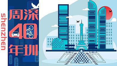 深圳40周年宣传展板