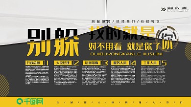 创意简约招聘展板