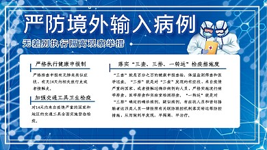 创意合成严防境外输入病例内容展板