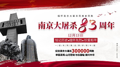 南京大屠杀83周年展板
