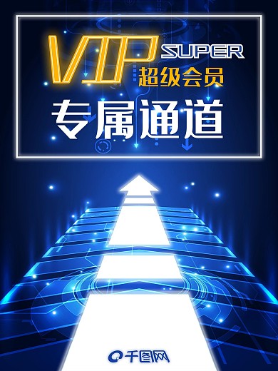 VIP通道指示牌海报