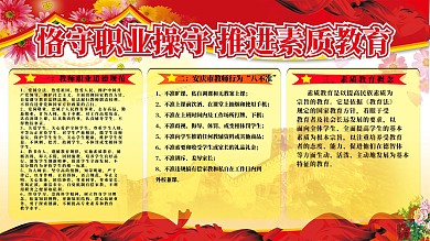 恪守职业操守展板图片