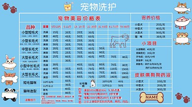 宠物洗护海报图片