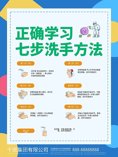 预防新冠状病毒正确洗手7部方法