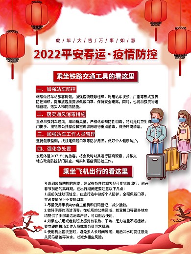 春运防疫系列海报