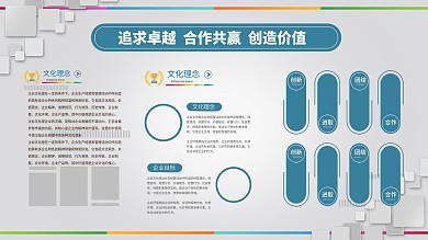 企业文化展板简约大气