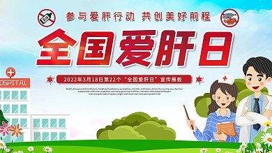 全国爱肝日宣传展板