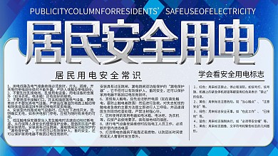 安全用电展板图片