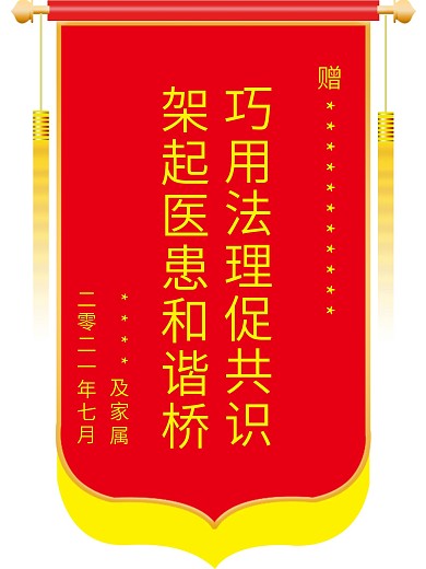 红色神医锦旗