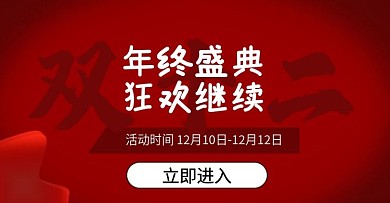 双十二横版海报服饰美妆日用钻展海报