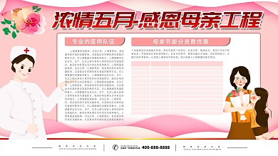 妇科医院母亲节活动展板图片