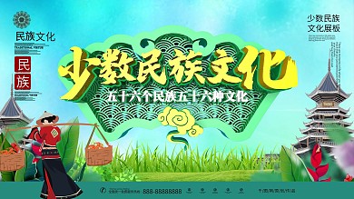 少数民族文化展板