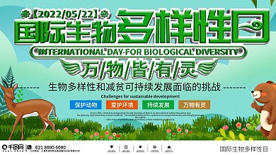 国际生物多样性日环境保护宣传展板