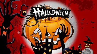 万圣节活动背景展板