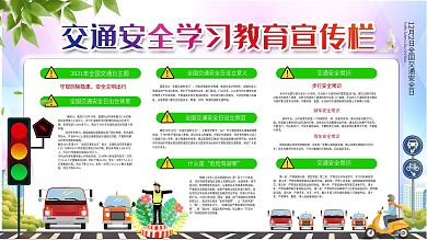 全国安全交通日宣传海报展板