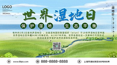 世界湿地日宣传展板