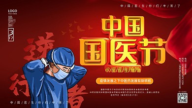 中国国医节宣传展板