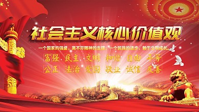社会主义核心价值观展板设计模板