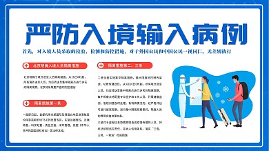 严防境外输入病例展架