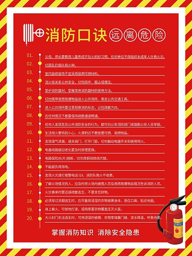 消防安全防火意识宣传海报