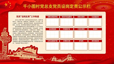 党员设岗定责工作制度展板