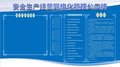 安全生产经营网格化管理公示牌