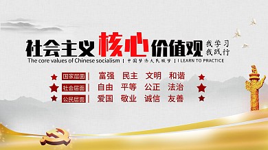 社会主义核心价值观党建展板