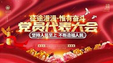 原创党员代表大会展板