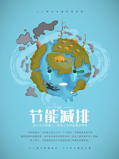 节能减排世界环境日环保宣传海报