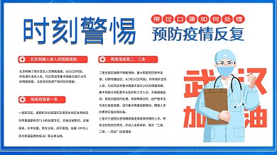 蓝色时刻警惕疫情反复社区大字报