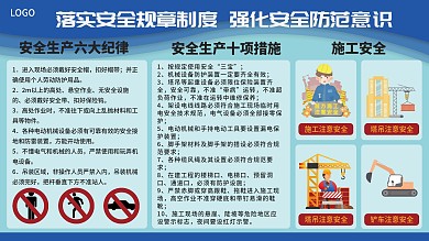 工地安全展板PSD素材