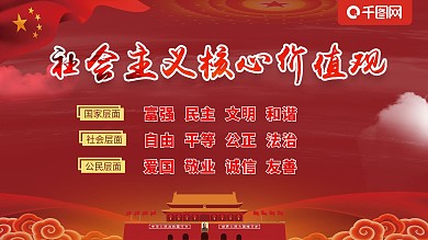 24字社会主义核心价值观图片