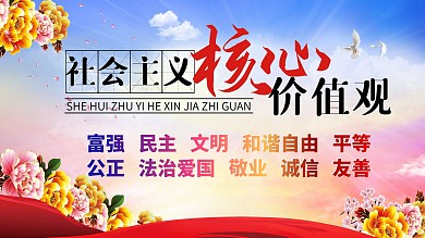 社会主义核心价值观党建展板