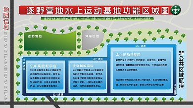 逐野营地水上运动基地功能区划图