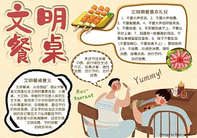 文明餐桌礼仪小报手抄报