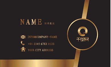 黑金风高档矢量创意名片