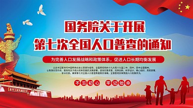 第七次人口普查党建展板