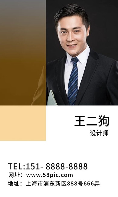 原创竖版公司企业文化名片实用素材