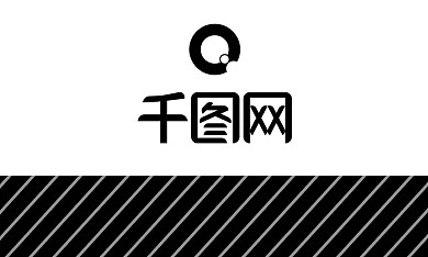 商务黑白线条名片