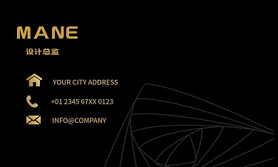 黑金风格商务名片