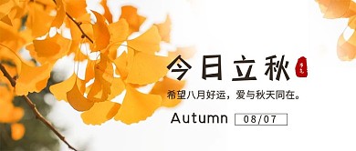 今日立秋风景画公众号首图