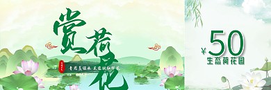 生态荷花园赏荷花门票设计