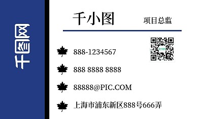 简约色块商务名片