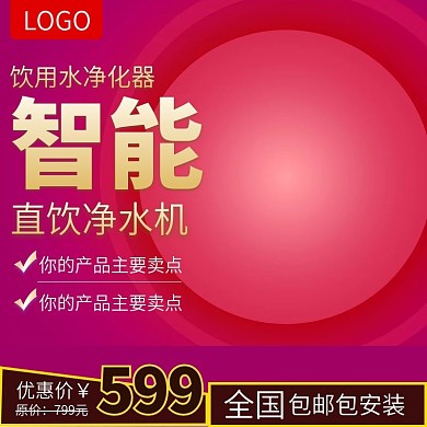 淘宝主图直通车促销活动日用家居电器净水机