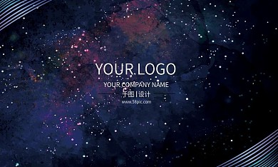 黑色大气商务名片模板