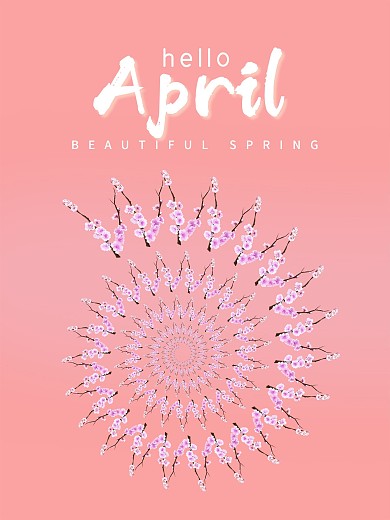 螺旋花 海报 渐变 好看