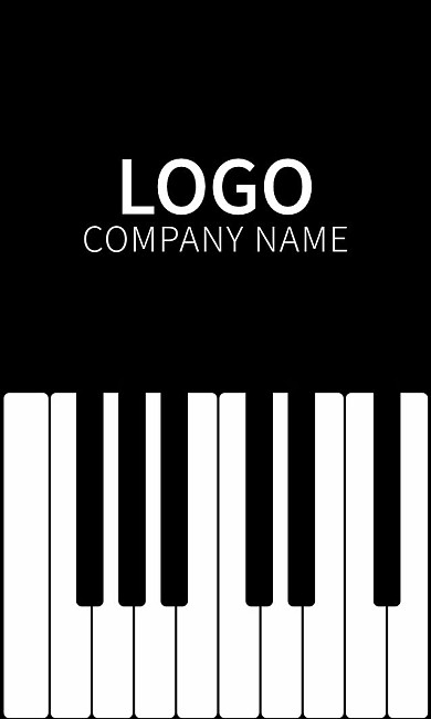 音乐名片钢琴培训简约大气