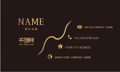 金色商务风黑金矢量创意名片