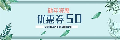 抽奖券优惠券代金券2018新年小清新