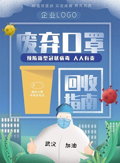 原创手绘废弃口罩回收指南DM单